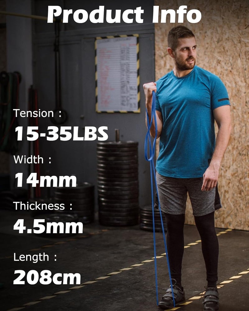 Zacro Resistance Bands, 6 Resistance Levels Pull Up Assistance Bands, Exercise Bands for Men&Women, Heavy Duty Resistance Band Set with Door Anchor, for Working Out, Muscle Training, Physical Therapy - Image 2